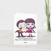 Cartes Pour Fêtes Annuelles Couples de vampire (Dos)