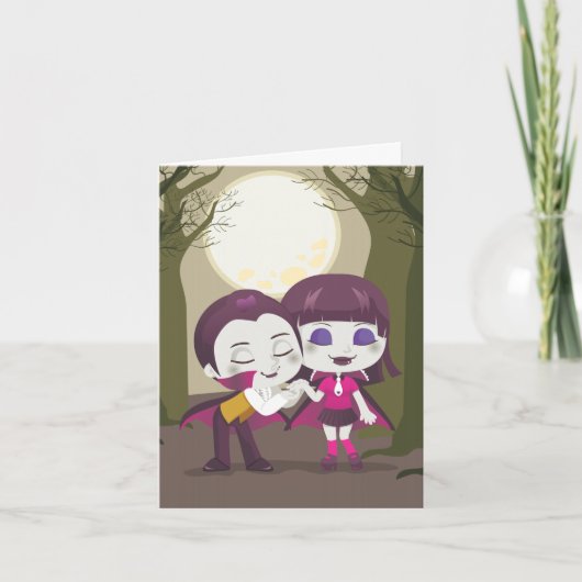 Cartes Pour Fêtes Annuelles Couples de vampire (Devant)