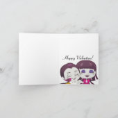 Cartes Pour Fêtes Annuelles Couples de vampire (Intérieur)