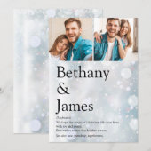 Cartes Pour Fêtes Annuelles Couples Photos Définition Snowflakes Noël (Devant / Derrière)