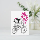 Cartes Pour Fêtes Annuelles Couples romantiques mignons de jour de Valentines (Debout devant)