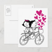 Cartes Pour Fêtes Annuelles Couples romantiques mignons de jour de Valentines (Devant / Derrière)