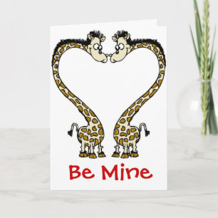 Cartes Pour Fêtes Annuelles Couples Valentine d'amour de Carte-Girafe