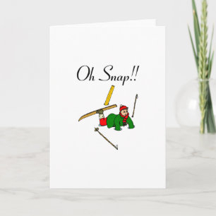 Cartes Pour Fêtes Annuelles Coupure Skiier de glace