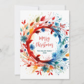 Cartes Pour Fêtes Annuelles Courbe de Noël Abstraite colorée (Devant)