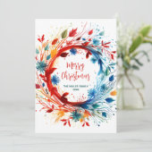 Cartes Pour Fêtes Annuelles Courbe de Noël Abstraite colorée (Debout devant)