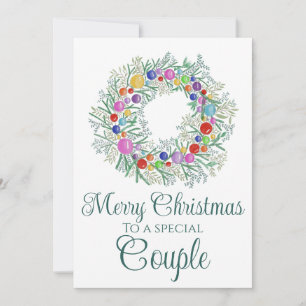 Cartes Pour Fêtes Annuelles Courbe de Noël colorée en deux