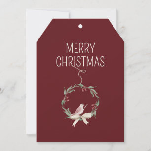 Cartes Pour Fêtes Annuelles Courbe de Noël Fête Rouge personnalisée