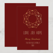 Cartes Pour Fêtes Annuelles Courbe géométrique (Devant / Derrière)