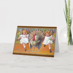 Cartes Pour Fêtes Annuelles Courir avec la Turquie