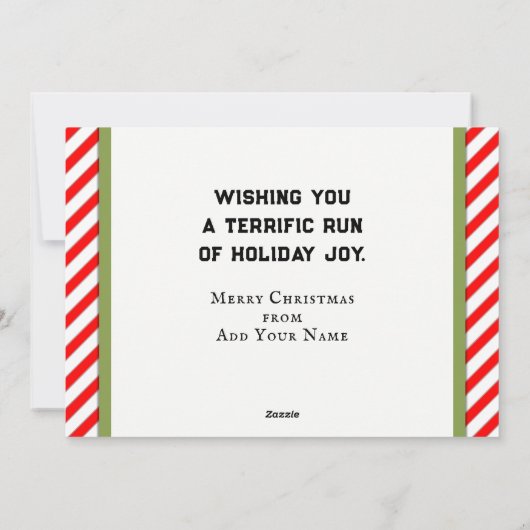 Cartes Pour Fêtes Annuelles Courir Noël à thème (Dos)