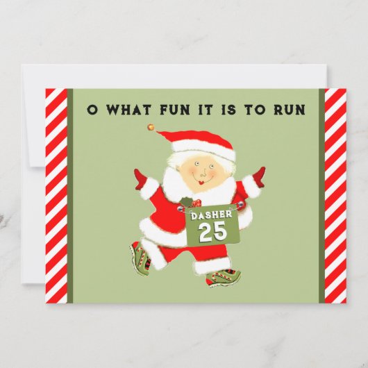 Cartes Pour Fêtes Annuelles Courir Noël à thème (Devant)