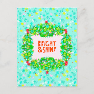 Cartes Pour Fêtes Annuelles Couronne Brillante et Étincelante