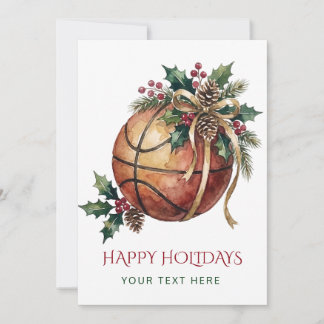 Cartes Pour Fêtes Annuelles Couronne de basketball Noël