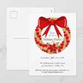 Cartes Pour Fêtes Annuelles Couronne de fêtes de fin d'année (Devant / Derrière)