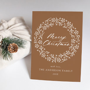 Cartes Pour Fêtes Annuelles Couronne de flocon de neige élégante Gingerbread N