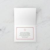 Cartes Pour Fêtes Annuelles Couronne de gui ruban rouge écriture cursive Logo (Intérieur)