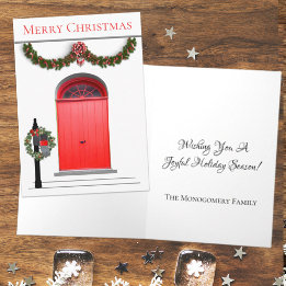 Cartes Pour Fêtes Annuelles Couronne de guirlande de Noël pour boîte aux lettr