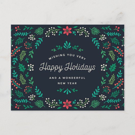 Cartes Pour Fêtes Annuelles Couronne de Joie (Devant)