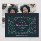 Cartes Pour Fêtes Annuelles Couronne de Joie (Devant / Derrière)