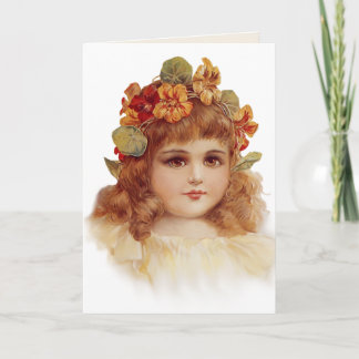 Cartes Pour Fêtes Annuelles Couronne de Nasturtium