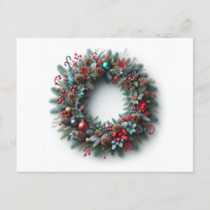 Cartes Pour Fêtes Annuelles Couronne de Noël