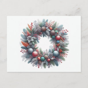 Cartes Pour Fêtes Annuelles Couronne de Noël