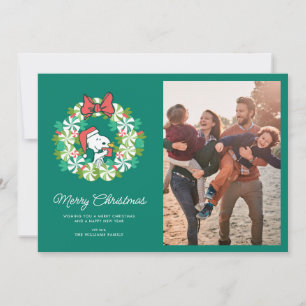 Cartes Pour Fêtes Annuelles Couronne de Noël à la menthe poivrée Joyeux Noël
