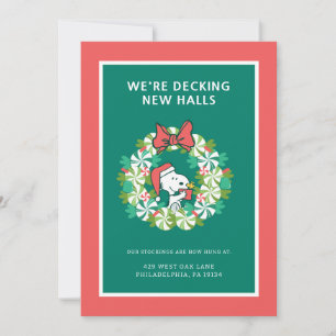 Cartes Pour Fêtes Annuelles Couronne de Noël à la menthe poivrée Joyeux Noël