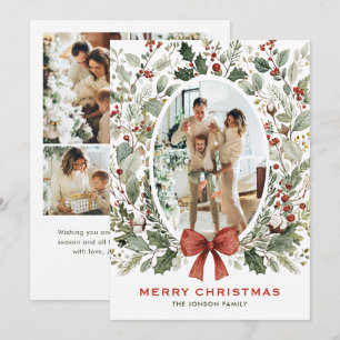 Cartes Pour Fêtes Annuelles Couronne de Noël Boho Country Funky 5 Photo