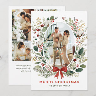 Cartes Pour Fêtes Annuelles Couronne de Noël Boho Country Funky 5 Photo
