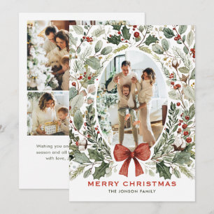 Cartes Pour Fêtes Annuelles Couronne de Noël Boho Country Funky 5 Photo