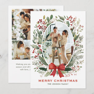 Cartes Pour Fêtes Annuelles Couronne de Noël Boho Country Funky 5 Photo
