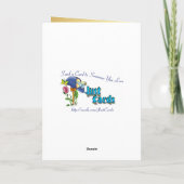 Cartes Pour Fêtes Annuelles Couronne de Noël de baseball avec Red Bird (Dos)