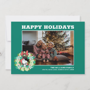 Cartes Pour Fêtes Annuelles Couronne de Noël festive au poivre de menthe