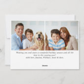 Cartes Pour Fêtes Annuelles Couronne de Noël festive aux houx Photo de vœux de (Dos)