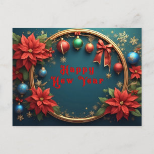 Cartes Pour Fêtes Annuelles Couronne de Noël lumineuse 🎄✨ Ornements de poinse