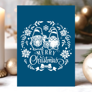 Cartes Pour Fêtes Annuelles Couronne de Noël lutin joyeux Noël
