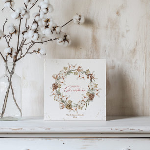 Cartes Pour Fêtes Annuelles Couronne de Noël minimaliste