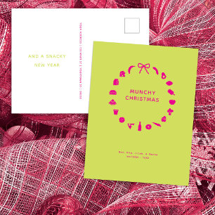 Cartes Pour Fêtes Annuelles Couronne de Noël pour gourmands Editable Couleur F