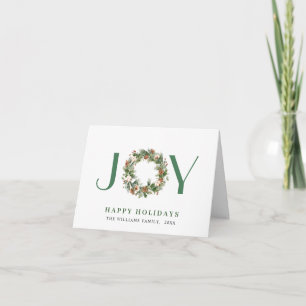 Cartes Pour Fêtes Annuelles Couronne de pommes de pin Simple Joyeux Noël Messa