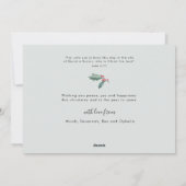 Cartes Pour Fêtes Annuelles Couronne d'hiver aquarelle 'Joie au Monde' (Dos)