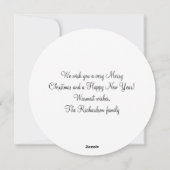 Cartes Pour Fêtes Annuelles Couronne d'or sur Joyeux Noël vert (Dos)