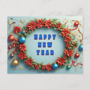 Cartes Pour Fêtes Annuelles Couronne élégante de vacances 🎄✨ Ornements de poi
