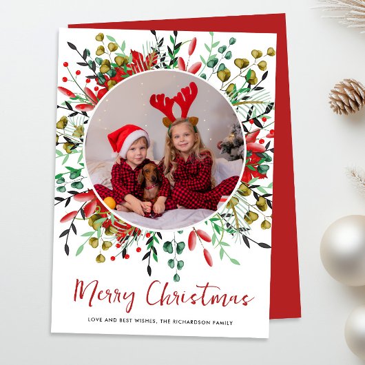 Cartes Pour Fêtes Annuelles Couronne festive de Noël Photo