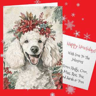 Cartes Pour Fêtes Annuelles Couronne florale personnalisée de Noël pour Canich