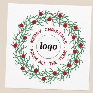 Cartes Pour Fêtes Annuelles Couronne promotionnelle simple pour entreprise ave