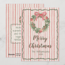 Couronne rose personnalisée pour Noël