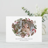 Cartes Pour Fêtes Annuelles Couronne rustique | Vacances les plus heureuses (Debout devant)