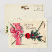 Cartes Pour Fêtes Annuelles Courrier de Noël ! (Devant / Derrière)